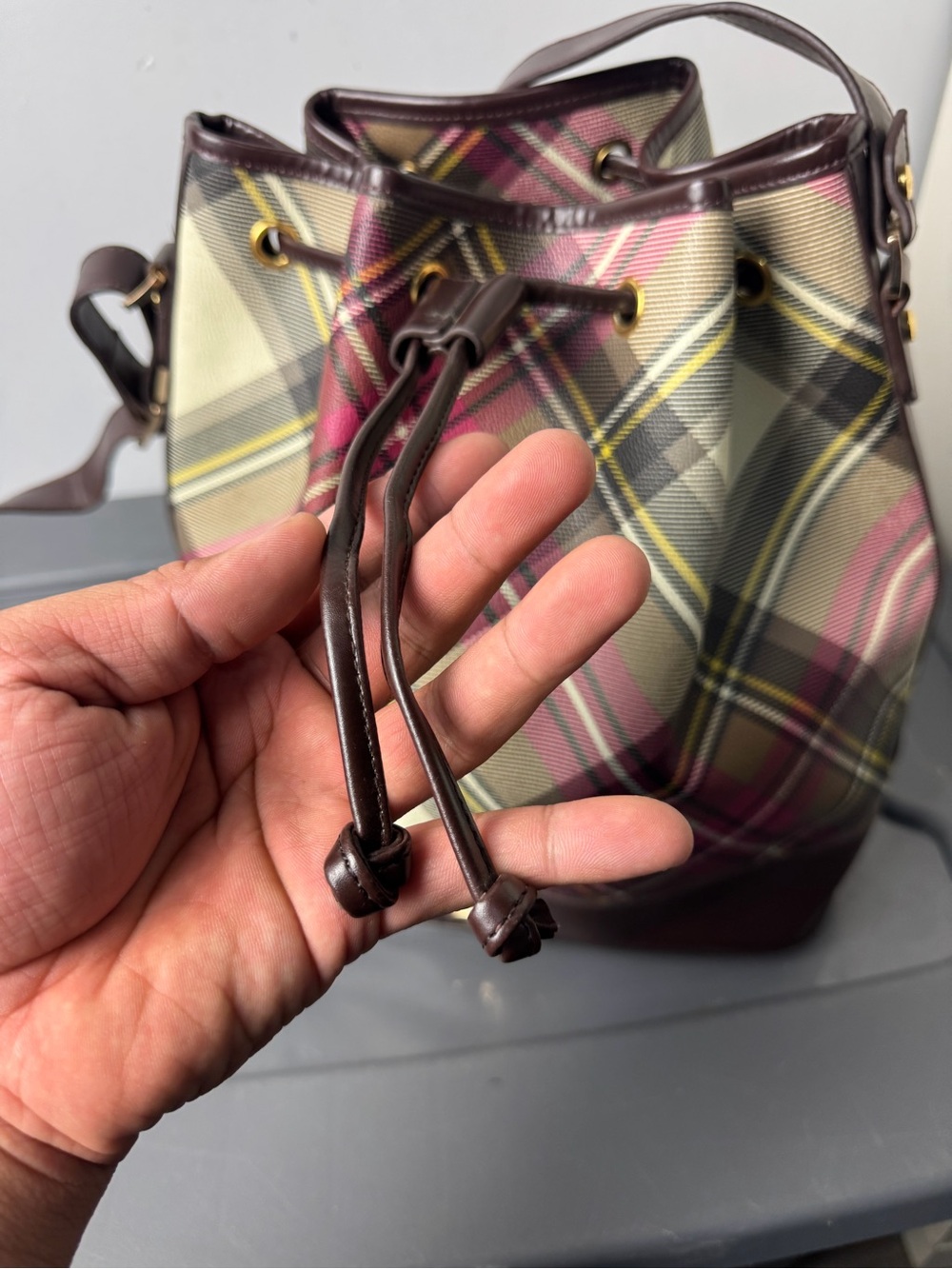 Vivienne Westwood Tartan Bucket Bag - Picture 7 of 7